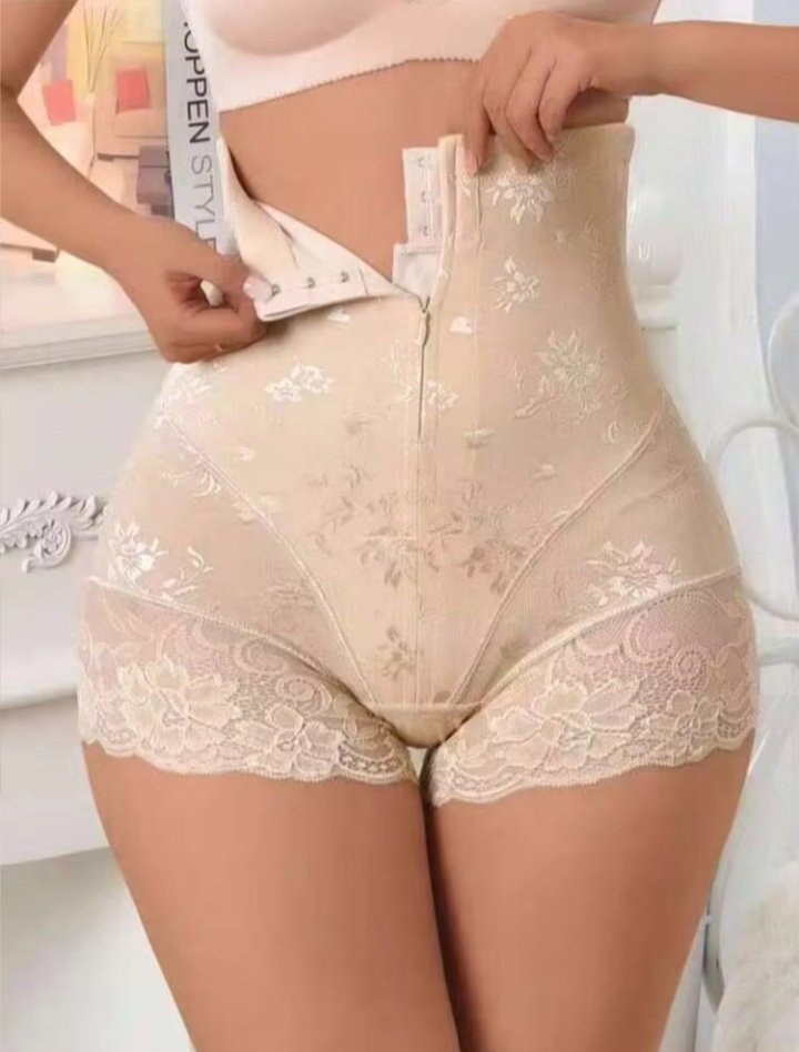 Women High Waist Tummy Control Lace Shapewear Shorts | Floral Body Shaper & Thigh Smoothing Panty